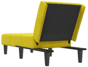 Chaise longue in velluto giallo