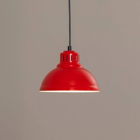 Luminex Lampada a sospensione Sven, a 1 luce, rosso, acciaio, E27
