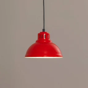 Luminex Lampada a sospensione Sven, a 1 luce, rosso, acciaio, E27