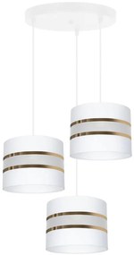 Lampadario a sospensione con filo CORAL 3xE27/60W/230V bianco