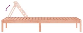 Lettini Prendisole 2pz 199,5x60x74 cm Legno Massello di Douglas