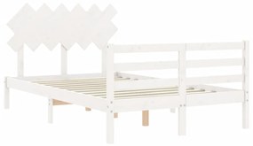 Giroletto con Testiera Bianco Double in Legno Massello