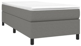 Giroletto a molle grigio scuro 90x200 cm in tessuto
