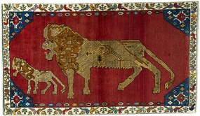 Gabbeh Tappeto 120x200 Rosso (Iran) Annodato A Mano