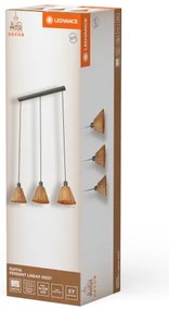 Ledvance - Lampadario a sospensione con filo DECOR RAFFIA 3xE27/15W/230V bastone di rafia