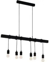 Lampadario Industrial Townshend 6 Luci Acciaio Nero