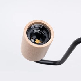 Sollux SL.1668 - Applique TIMBO 1xE27/15W/230V nero/beige/faggio