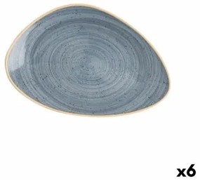 Piatto da pranzo Ariane Terra Triangolare Azzurro Ceramica Ø 29 cm (6 Unità)