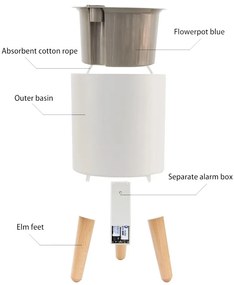 Vaso autoinnaffiante in plastica ø 19 cm Calla - Tomasucci