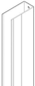 Profilo in alluminio verniciato bianco opaco L1.95m L40xSp28xH1980 mm