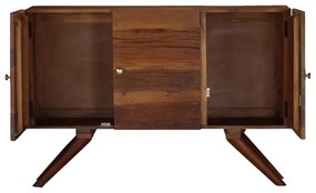 Credenza in legno massello di recupero 110x30x75 cm marrone