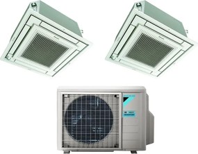 Daikin - Climatizzatore Condizionatore Bluevolution Inverter Dual Split a Cassetta ffa-a 9+9 con 2MXM40A R-32 Wi-Fi Optional con Comando a Filo e