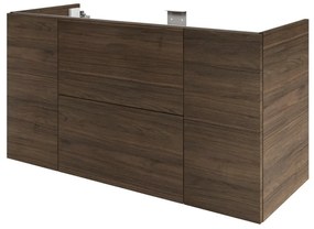 Mobile da bagno sotto lavabo SENSEA Neo Frame noce lucido L 120 x H 64 x P 48 cm 2 cassetti 2 ante, lavabo non incluso