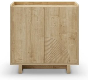 Armadietto di colore naturale con effetto rovere 80x80x40 cm Daira – Marckeric