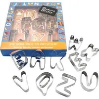 Set 26 tagliabiscotti lettere acciaio Baker's Secret