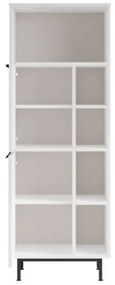 Colonna Da Bagno Multiuso Con Vani A Giorno Ed Ante 60x36x160 Ocean Bianca