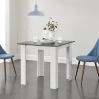 Tavolo da Pranzo con Piano Quadrato e Gambe a Forma di L 80 x 80 x 76cm Tavolo da Cucina in Design Moderno -