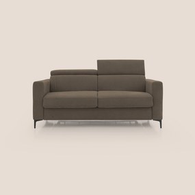 Gardenia divano letto materasso alto 18 cm con poggiatesta reclinabili e rivestimento impermeabile T02 marrone