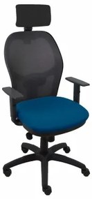 Sedia Ufficio con Poggiatesta PC 10CRNCR Blu Marino