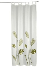 Tenda sottile bianca/verde in voile 135x245 cm – Sehlbach