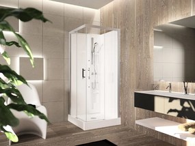 Cabina doccia idromassaggio quadrato PERLA 80 x 80 cm