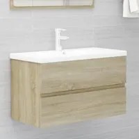 Mobile Bagno con Lavabo Integrato Rovere Sonoma in Truciolato 3071642