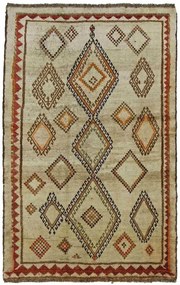 Gashghai Tappeto 220x140 Beige (Iran) Annodato A Mano