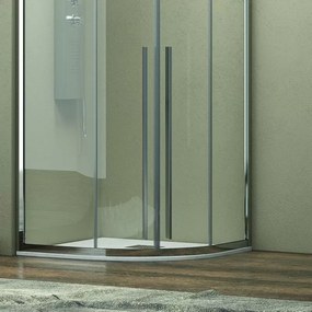 Cabina doccia 80x80 semicircolare vetro 8mm anticalcare altezza 200 KE2000 - KAMALU