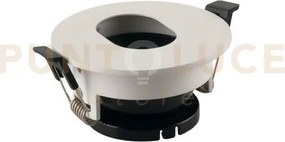 Faretto a incasso stenos orientabile bianco tondo foro ovale 8,5x4,2cm