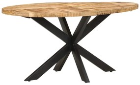Tavolo da pranzo 160x90x75cm in legno massello di mango grezzo