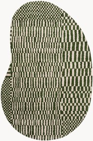 Tappeto jacquard lavabile da interno-esterno dalla forma organica Berber