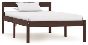 Giroletto Senza Materasso Marrone Scuro 90x200 Cm Legno Pino /