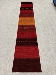 Loribaft Tappeto persiano 80x430 Rosso (Iran) Annodato A Mano