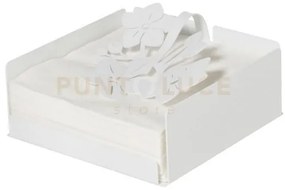 Portatovaglioli fior di loto bianco marmo