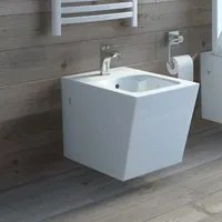 Bidet sospeso in ceramica bianca glam goccioline