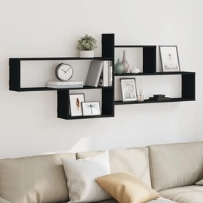 Mensola A Parete Nera 167,5x18x68 Cm İn Truciolato /