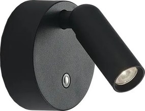 Ideal Lux -LED Stm faretto da parete ricaricabile BEAN LED/3W/5V CRI 95 nero