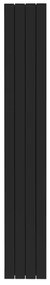Radiatore acqua calda PRODIGE SUPERIOR in alluminio, 4 elementi, interasse 2000 mm, black coffee