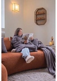 Coperta grigio tortora in micropile 150x200 cm Cocoon – Tiseco Home Studio