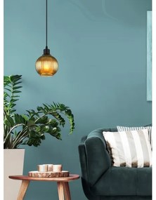 Globo 15638G - Lampadario a sospensione con filo ZUMBA 1xE27/25W/230V diametro 15 cm verde