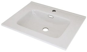 Lavabo da appoggio New a incasso rettangolare in ceramica L 61 x P 46 x H 1.8 cm bianco