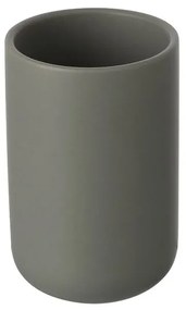 Portaspazzolini Grigio In Ceramica Da Appoggio Moderno