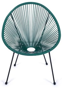 Poltrona da giardino verde in rattan artificiale Avocado - Bonami Selection