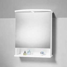Specchio Contenitore Con Illuminazione Katia bianco lucido L 62 x H 77 x P 23 cm