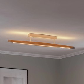 Quitani Plafoniera LED Kiera, rovere/nickel, 38W