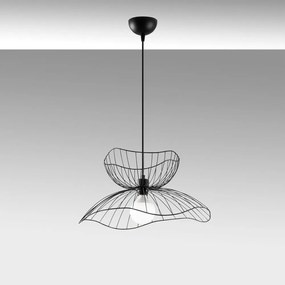 Lampadario nero con paralume in metallo ø 50 cm Farac – Opviq lights