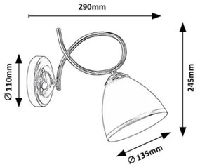 Brilagi - Lampada da parete FRED 1xE27/60W/230V cromo lucido