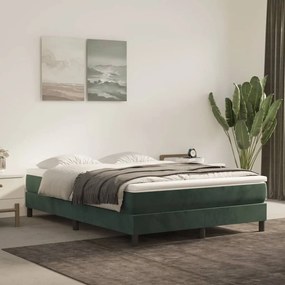 Materasso A Molle Verde Scuro 120x210x20 Cm İn Velluto /