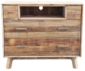 PINUS - cassettiera con 4 cassetti e un ripiano