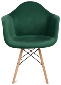 SET 2x Sedia da pranzo NEREA 80x60,5 cm verde/faggio